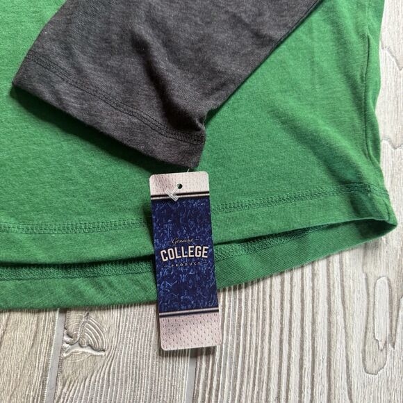 Oregon Ducks Logo LS Raglan Hooded Tee Men’s XXL Green Gray Soft Box Seats NWT - Picture 5 of 12